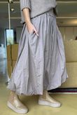 Paloma Bubble Hem Midi Skirt Mocha
